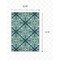 Homeroots 2 x 3 ft. Blue & Green Floral Indoor & Outdoor Scatter Area Rug 388924 - alternate 2